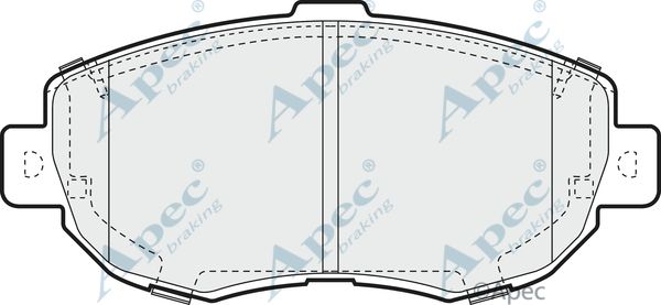 APEC BRAKING Bremžu uzliku kompl., Disku bremzes PAD863